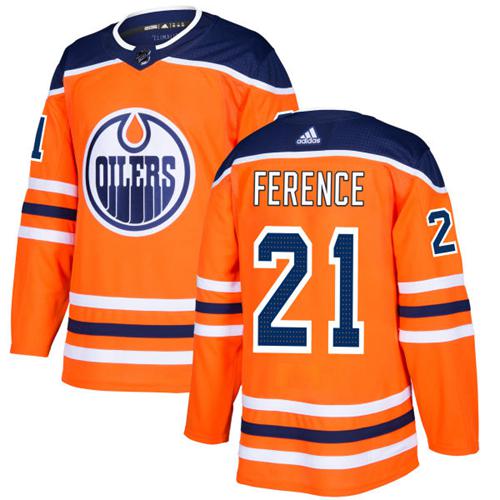 Adidas Men Edmonton Oilers #21 Andrew Ference Orange Home Authentic Stitched NHL Jersey